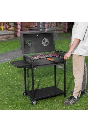 Мангал сварной на колесах, 662 х 390 х 152/805 мм, сталь 2 мм, кочерга в комплекте, Camping Palisad