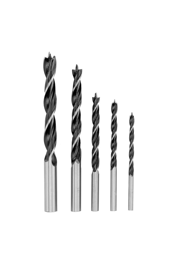 Набор сверл по дереву, 4-5-6-8-10 мм, 5 шт, цилиндрический хвостовик Sparta