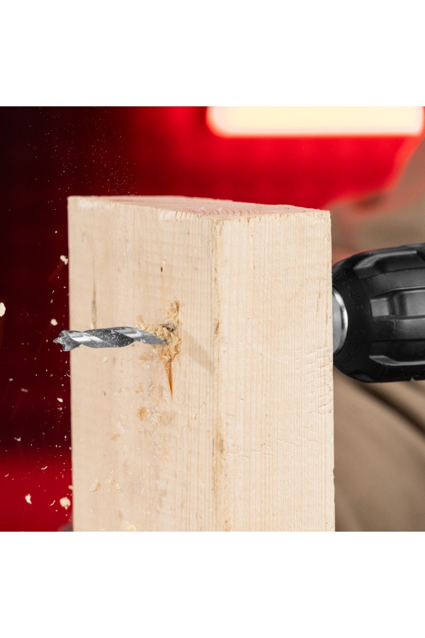 Набор сверл по дереву, 3-4-5-6-7-8-9-10 мм, 8 шт, шестигранный хвостовик, пластиковый кейс, Matrix