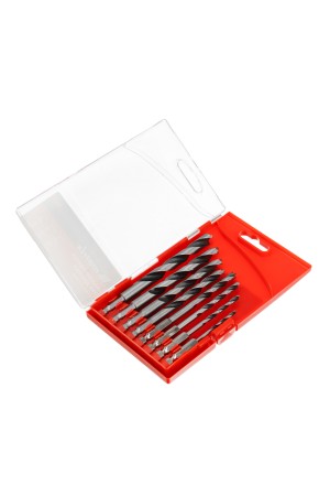 Набор сверл по дереву, 3-4-5-6-7-8-9-10 мм, 8 шт, шестигранный хвостовик, пластиковый кейс, Matrix