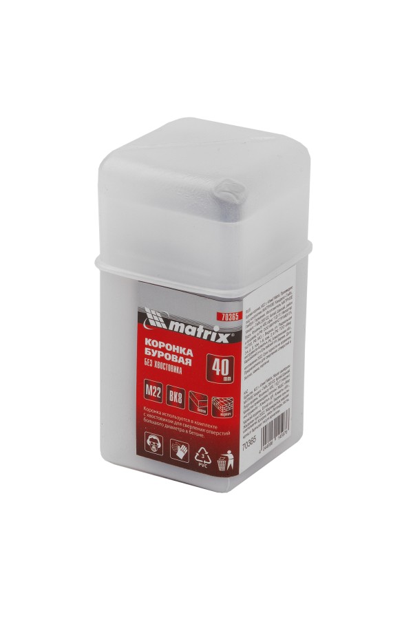 Буровая коронка, M22 х 40 мм Matrix