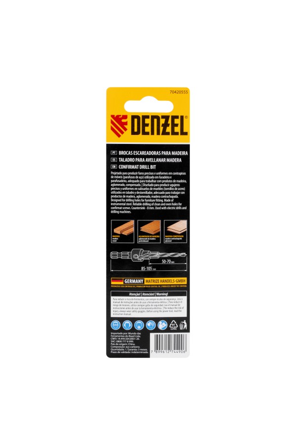 Сверло-зенкер под конфирмат, 5 мм // Denzel