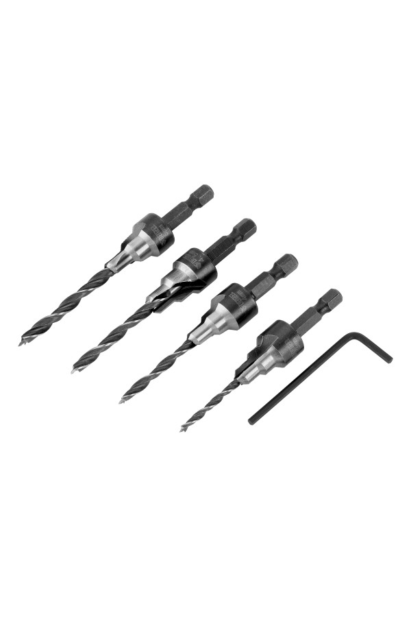 Набор сверл под конфирмат, 3-5 мм, 4 шт Denzel