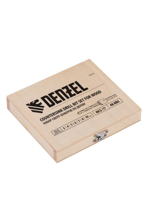 Набор сверл зенкеров по дереву, 3-10 мм, 7 шт // Denzel