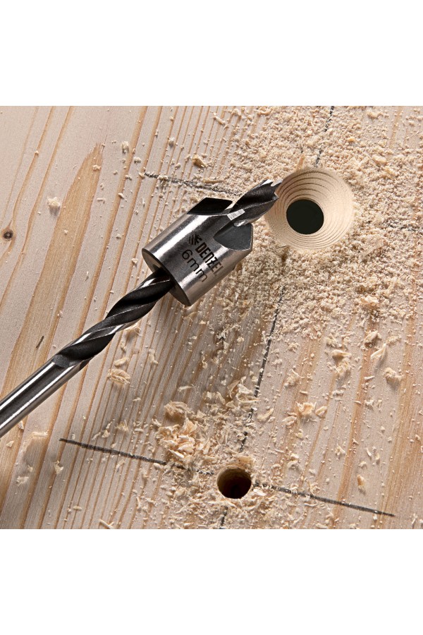 Набор сверл зенкеров по дереву, 3-10 мм, 7 шт Denzel