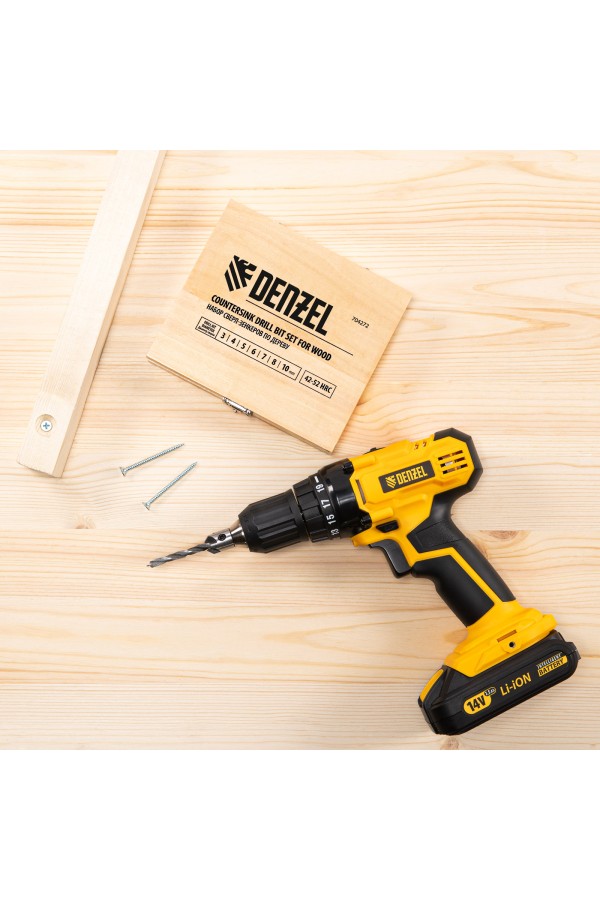 Набор сверл зенкеров по дереву, 3-10 мм, 7 шт Denzel