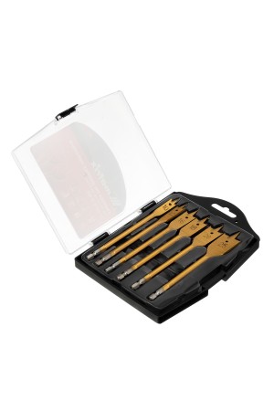 Набор сверл перовых по дереву, 10-12-16-18-20-25 мм, 6 шт, пластиковый кейс, Matrix