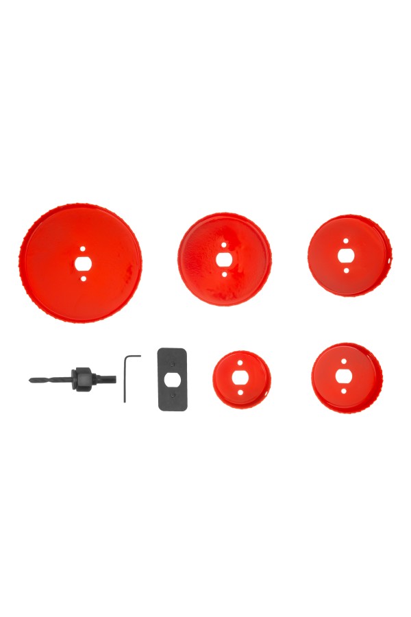 Набор кольцевых пил по дереву, 64-127 мм, 8 предметов Matrix