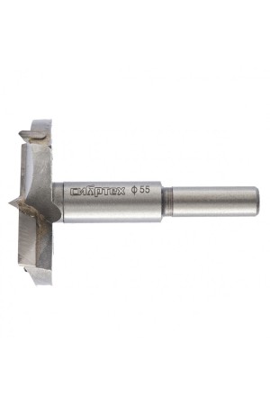 Сверло Форстнера по дереву, 53 мм, цилиндрический хвостовик Сибртех