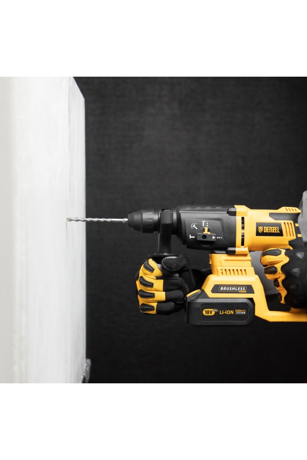 Бур по бетону, двойная спираль, три пылеотводящие кромки, 6 x 160 мм DENZEL