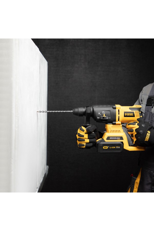 Бур по бетону, двойная спираль, три пылеотводящие кромки, 6 x 210 мм DENZEL