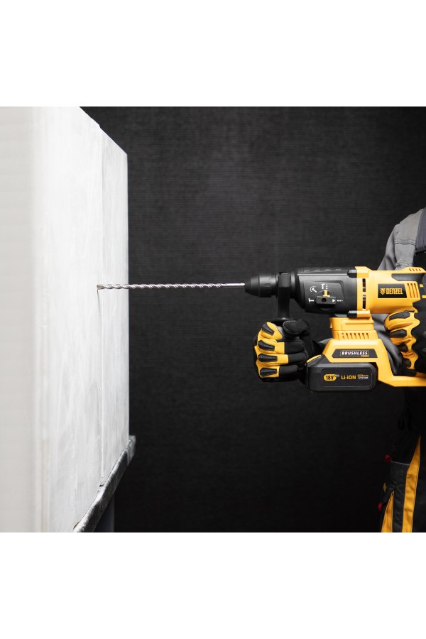 Бур по бетону, двойная спираль, три пылеотводящие кромки, 8 x 310 мм DENZEL