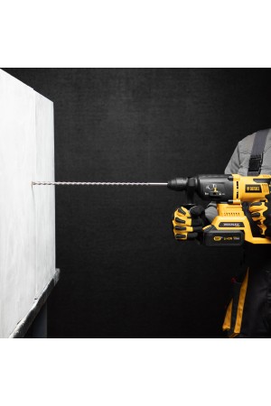 Бур по бетону, двойная спираль, три пылеотводящие кромки, 10 x 460 мм DENZEL