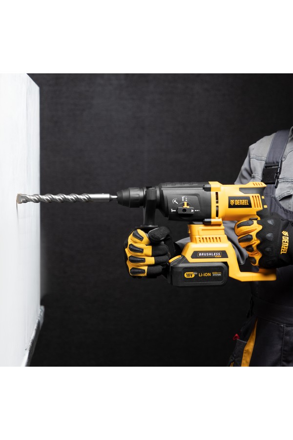 Бур по бетону, двойная спираль, три пылеотводящие кромки, 12 x 310 мм DENZEL