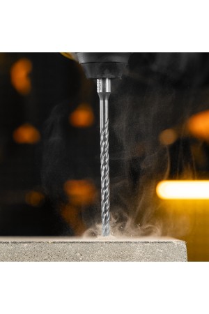 Бур по бетону, цельная крестовая пластина, 6x165 мм, SDS PLUS Denzel