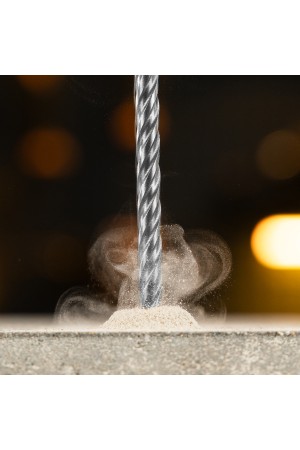 Бур по бетону, цельная крестовая пластина, 6x165 мм, SDS PLUS Denzel