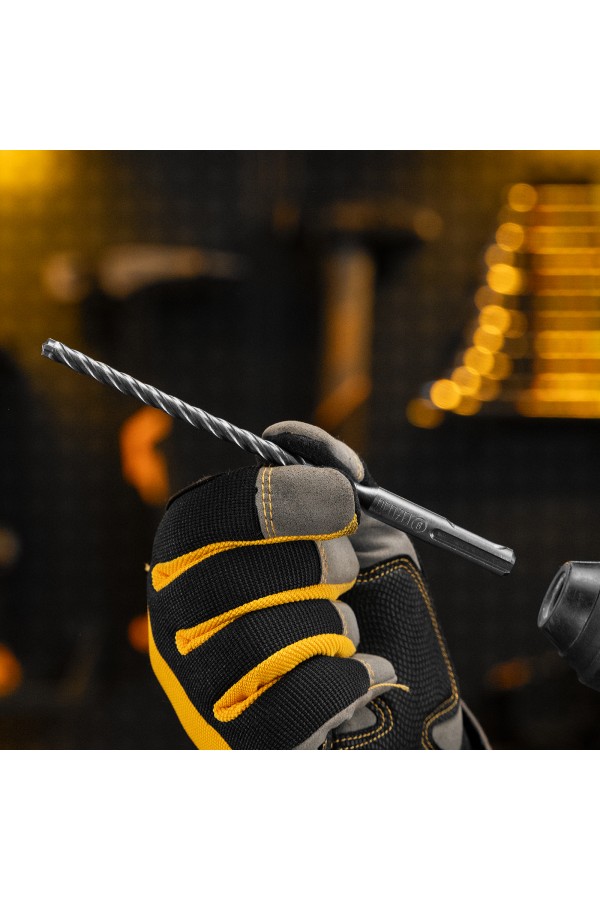 Бур по бетону, цельная крестовая пластина, 6x165 мм, SDS PLUS Denzel