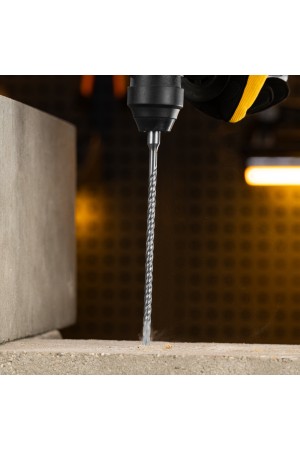 Бур по бетону, цельная крестовая пластина, 6x215 мм, SDS PLUS Denzel