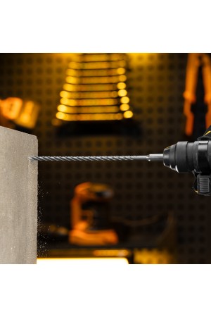 Бур по бетону, цельная крестовая пластина, 6x265 мм, SDS PLUS Denzel