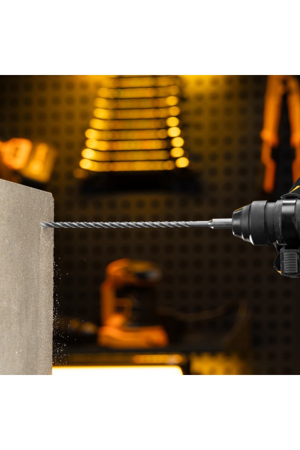 Бур по бетону, цельная крестовая пластина, 6x265 мм, SDS PLUS Denzel