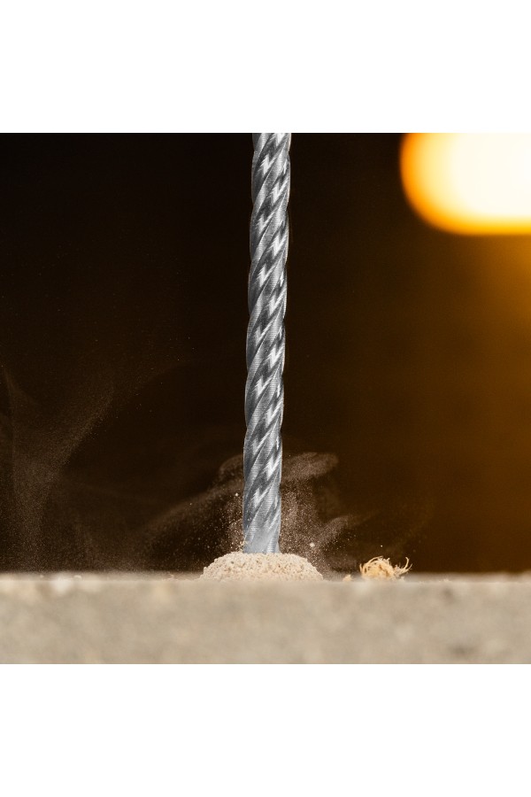 Бур по бетону, цельная крестовая пластина, 6x265 мм, SDS PLUS Denzel