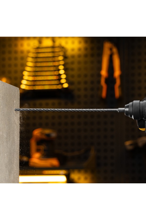 Бур по бетону, цельная крестовая пластина, 6x315 мм, SDS PLUS Denzel