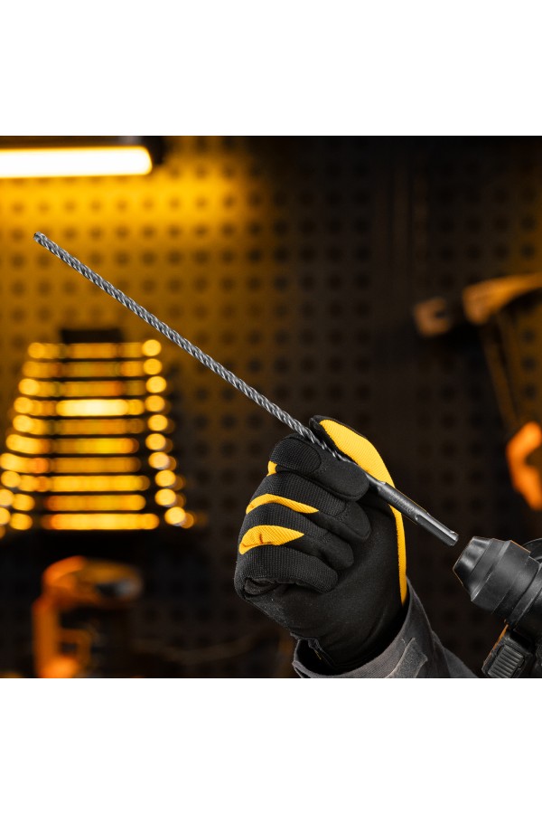 Бур по бетону, цельная крестовая пластина, 6x315 мм, SDS PLUS Denzel