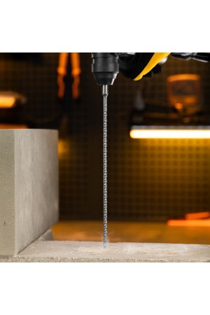 Бур по бетону, цельная крестовая пластина, 6x315 мм, SDS PLUS Denzel