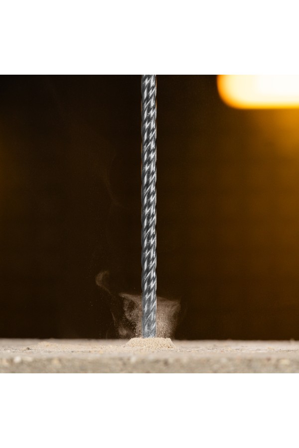 Бур по бетону, цельная крестовая пластина, 6x315 мм, SDS PLUS Denzel