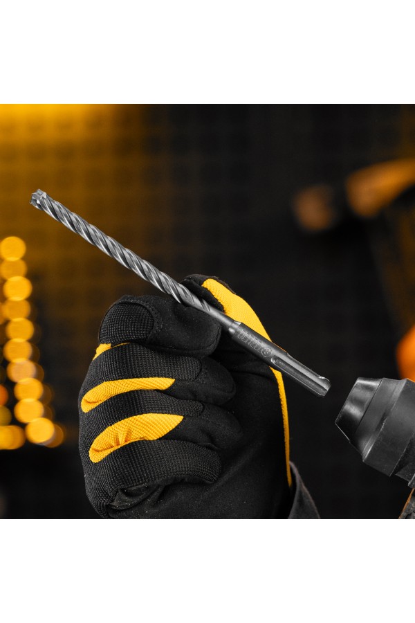 Бур по бетону, цельная крестовая пластина, 8x165 мм, SDS PLUS Denzel