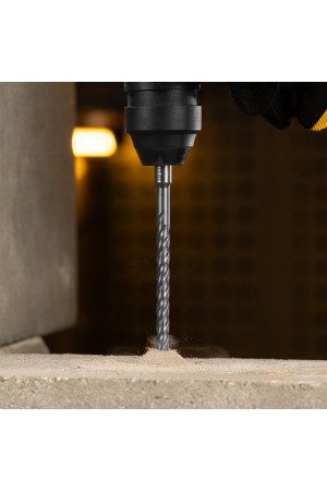 Бур по бетону, цельная крестовая пластина, 8x215 мм, SDS PLUS Denzel