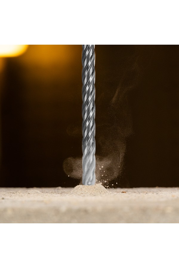 Бур по бетону, цельная крестовая пластина, 8x215 мм, SDS PLUS Denzel