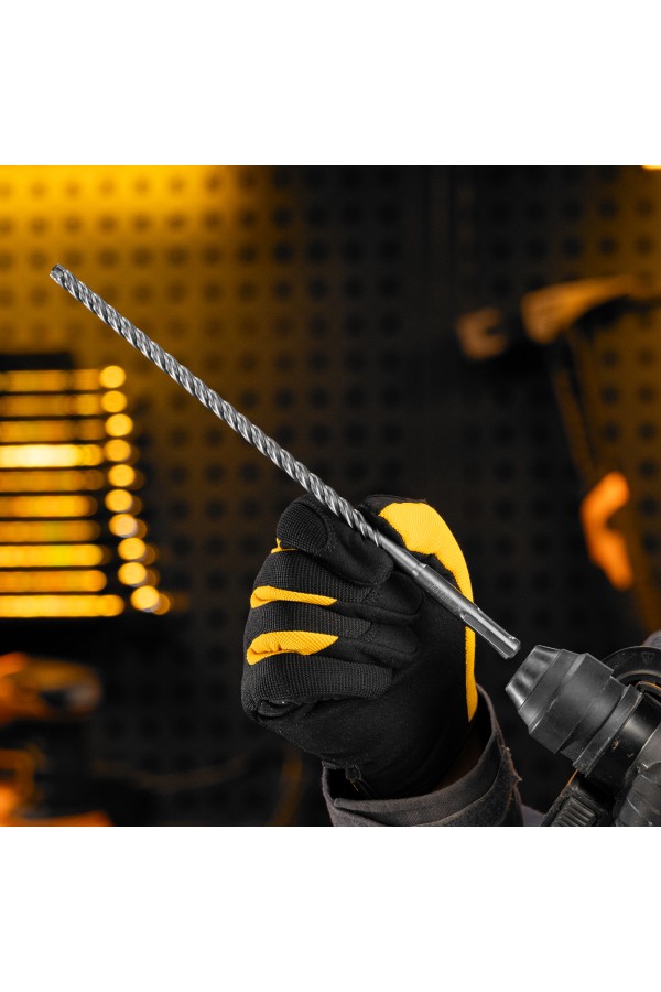 Бур по бетону, цельная крестовая пластина, 8x265 мм, SDS PLUS Denzel