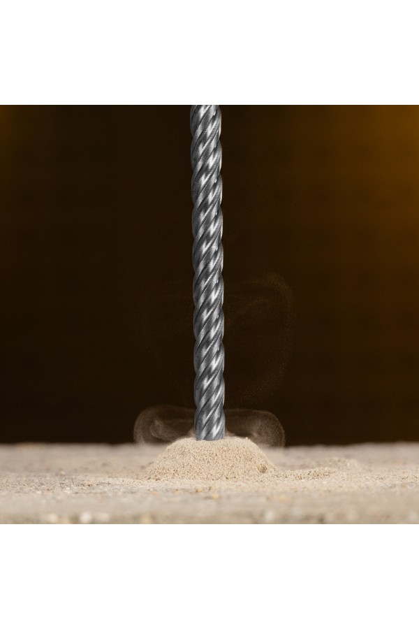 Бур по бетону, цельная крестовая пластина, 8x265 мм, SDS PLUS Denzel