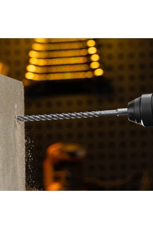 Бур по бетону, цельная крестовая пластина, 8x265 мм, SDS PLUS Denzel