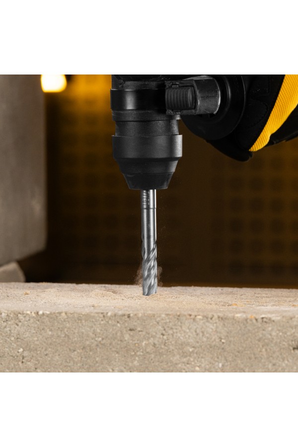 Бур по бетону, цельная крестовая пластина, 10x115 мм, SDS PLUS Denzel