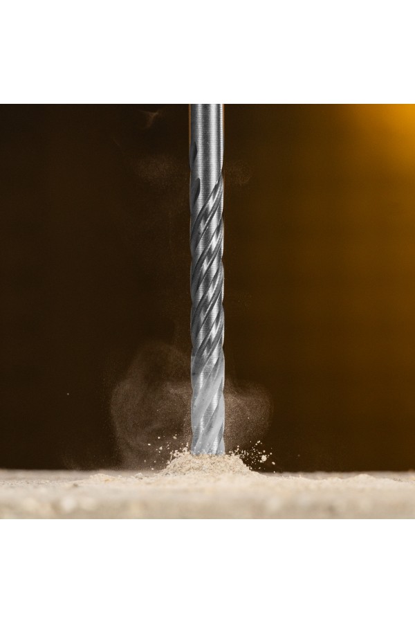 Бур по бетону, цельная крестовая пластина, 10x165 мм, SDS PLUS Denzel