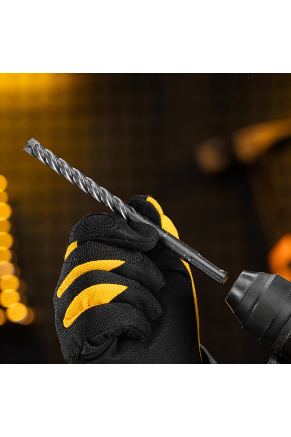 Бур по бетону, цельная крестовая пластина, 10x165 мм, SDS PLUS Denzel