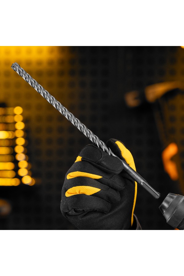 Бур по бетону, цельная крестовая пластина, 10x265 мм, SDS PLUS Denzel