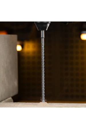 Бур по бетону, цельная крестовая пластина, 10x315 мм, SDS PLUS Denzel