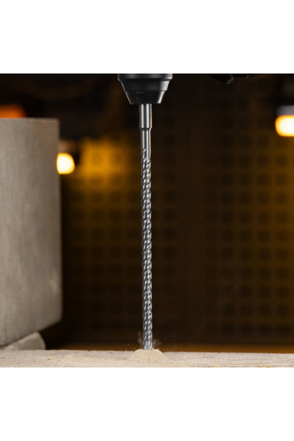 Бур по бетону, цельная крестовая пластина, 10x315 мм, SDS PLUS Denzel