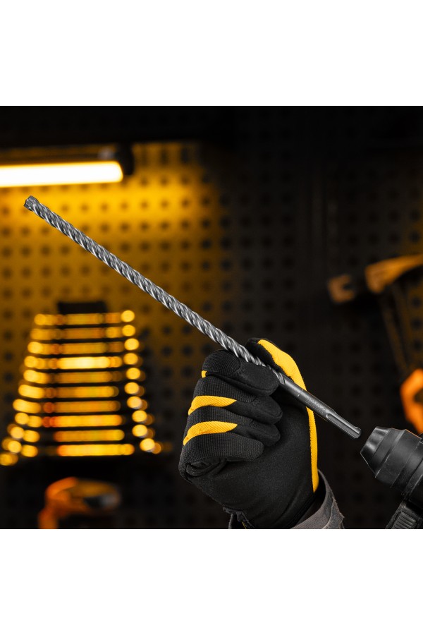 Бур по бетону, цельная крестовая пластина, 10x315 мм, SDS PLUS Denzel