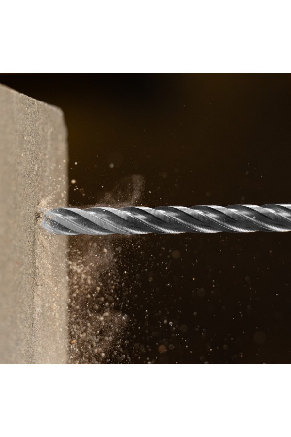 Бур по бетону, цельная крестовая пластина, 10x315 мм, SDS PLUS Denzel