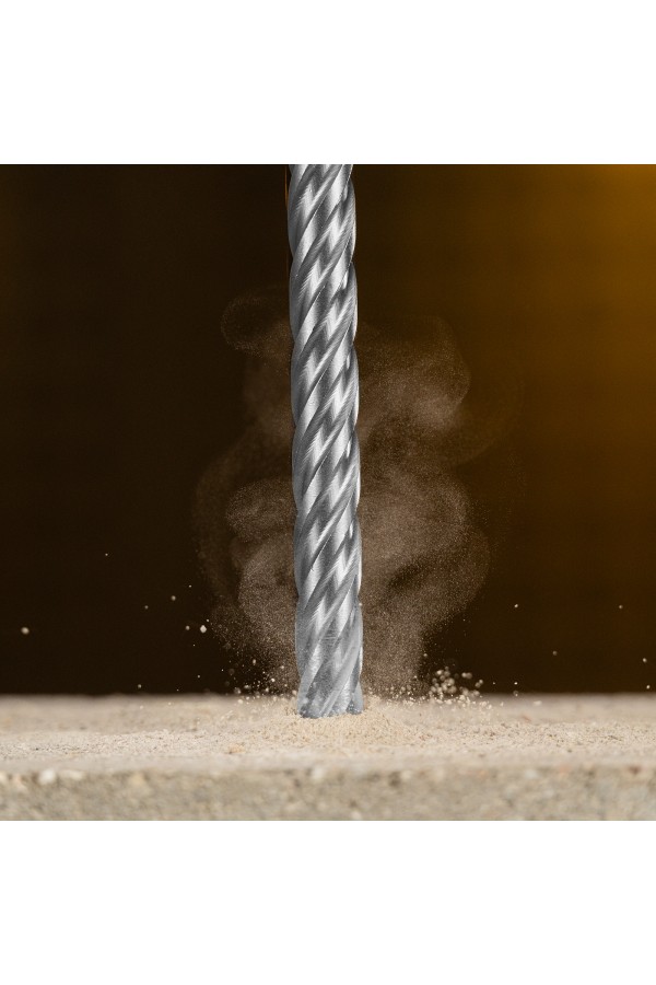 Бур по бетону, цельная крестовая пластина, 12x215 мм, SDS PLUS Denzel