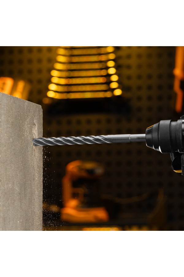 Бур по бетону, цельная крестовая пластина, 12x215 мм, SDS PLUS Denzel