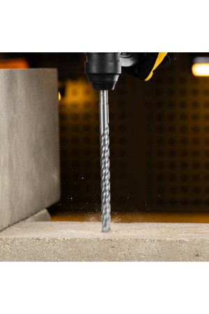 Бур по бетону, цельная крестовая пластина, 12x215 мм, SDS PLUS Denzel