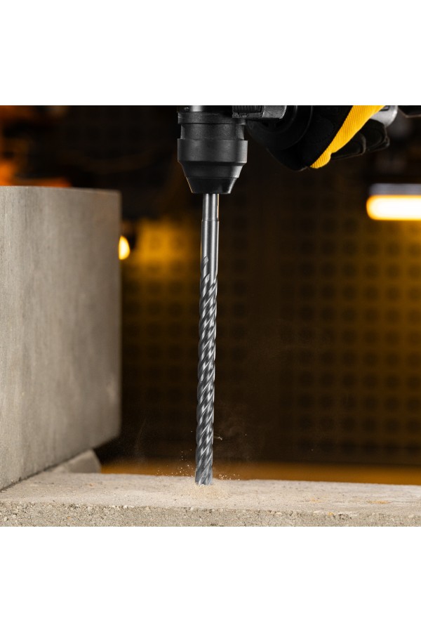 Бур по бетону, цельная крестовая пластина, 12x265 мм, SDS PLUS Denzel