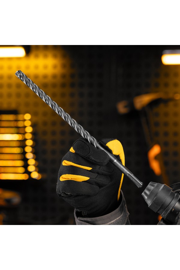 Бур по бетону, цельная крестовая пластина, 12x265 мм, SDS PLUS Denzel