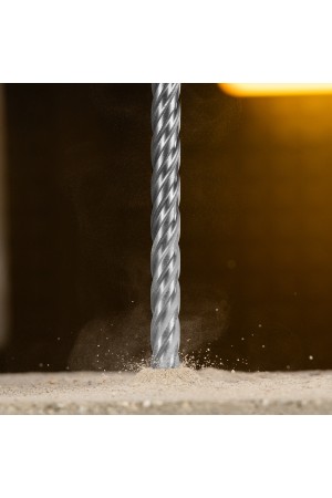 Бур по бетону, цельная крестовая пластина, 12x315 мм, SDS PLUS Denzel