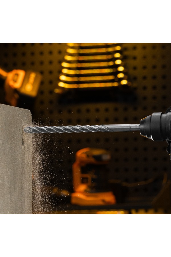 Бур по бетону, цельная крестовая пластина, 12x315 мм, SDS PLUS Denzel